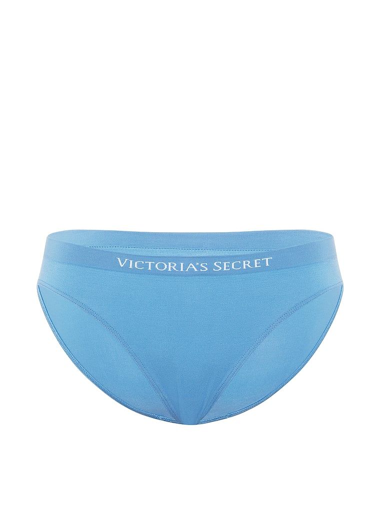 Bezešvové bikinové kalhotky. Produkt je modré barvy a pochází z kolekce Seamless.