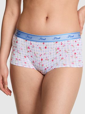 Bavlněné kalhotky boyshort s logem