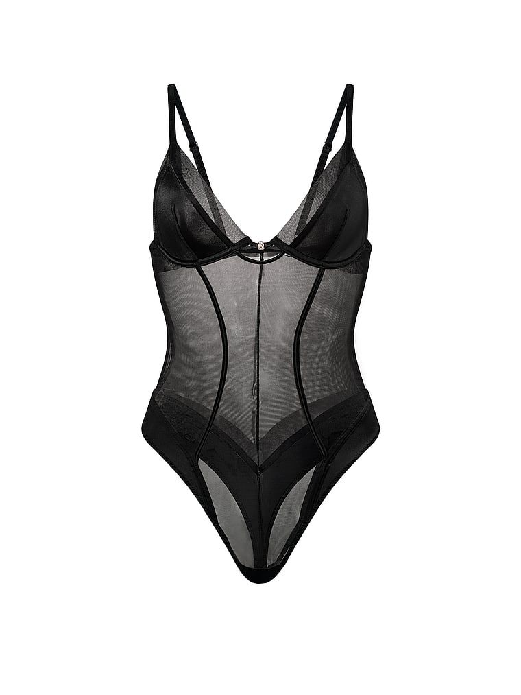 Síťovaný overal Sheer Discovere. Produkt je černý a pochází z kolekce Very Sexy.