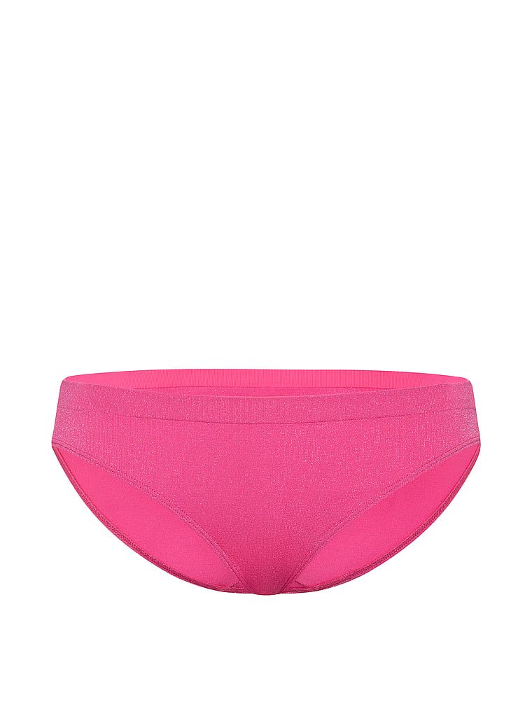 Lesklé třpytivé bikinové kalhotky. Produkt je růžové barvy a pochází z kolekce Seamless.