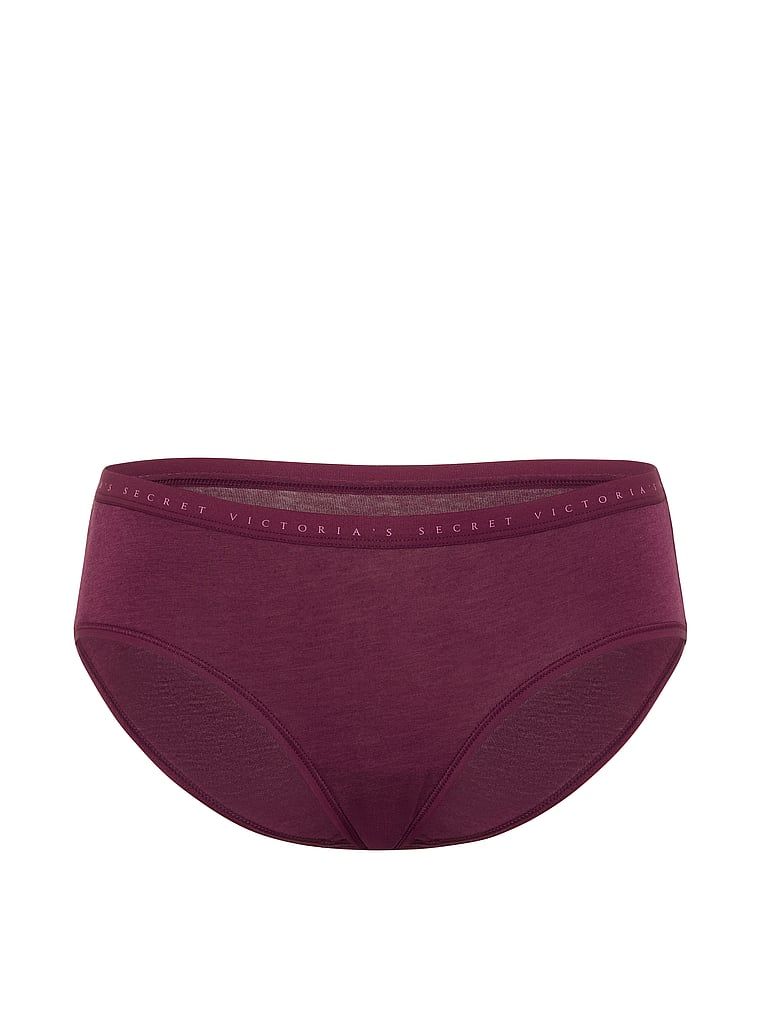 Bavlněné kalhotky hiphugger. Produkt je růžové barvy a pochází z kolekce Victoria's Secret.