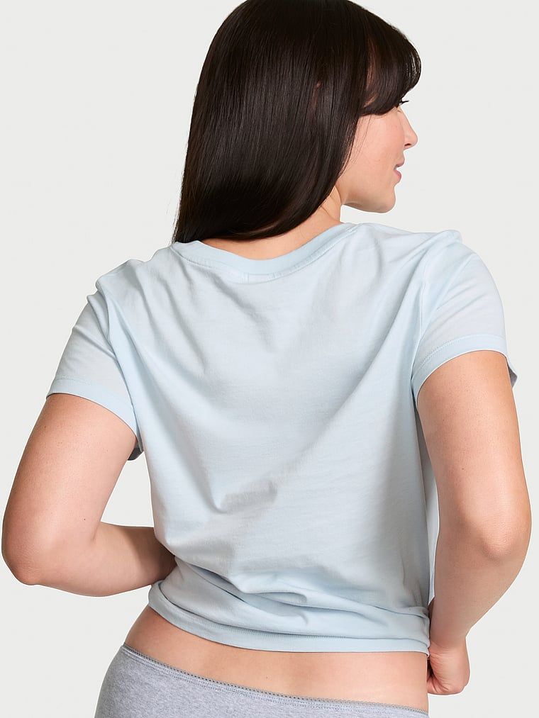 Mix & Match bavlněné noční tričko. Produkt je modré barvy a pochází z kolekce Victoria's Secret.