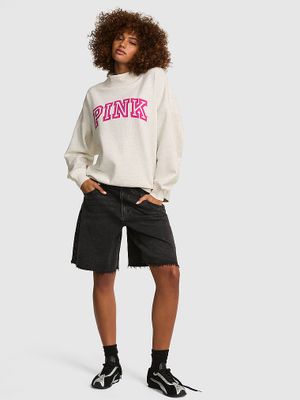 Oversize mikina s nízkým rolákem Campus Fleece