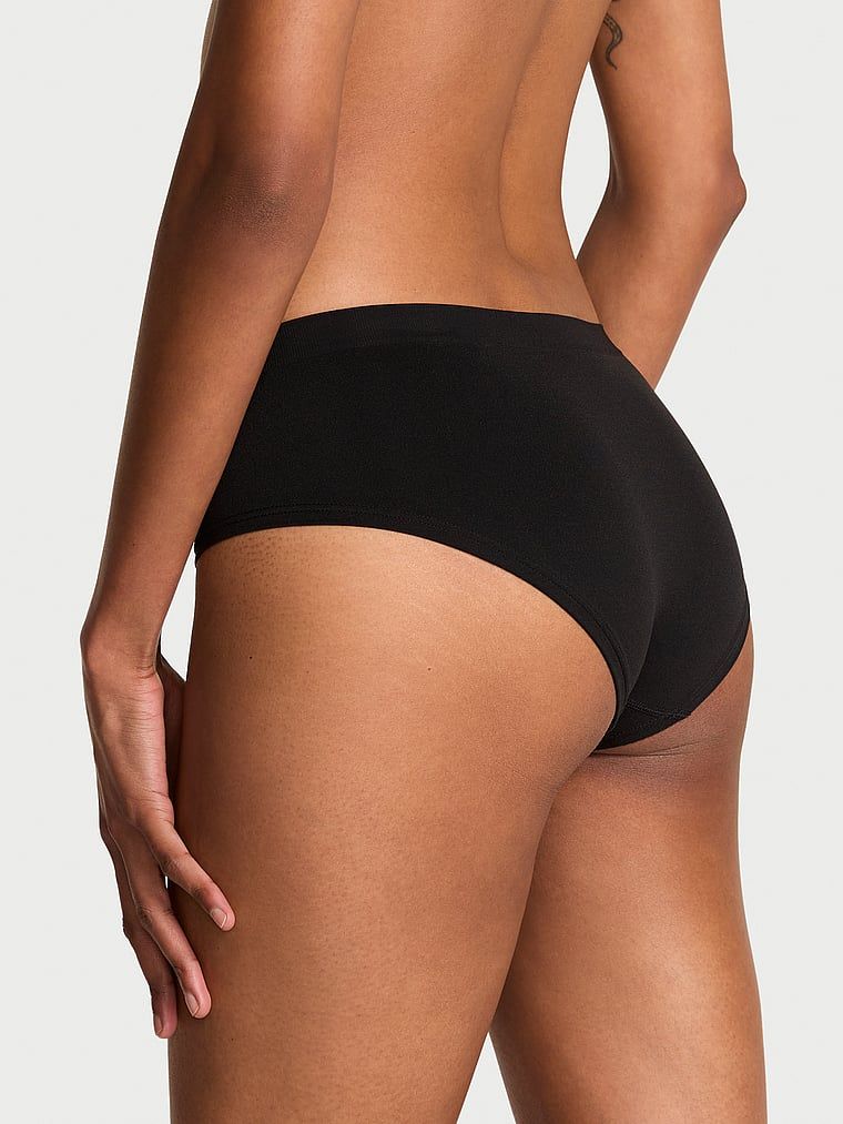 Kalhotky s lesklým logem Seamless Sparkle Hiphugger. Produkt je černý a pochází z kolekce Bezešvé.