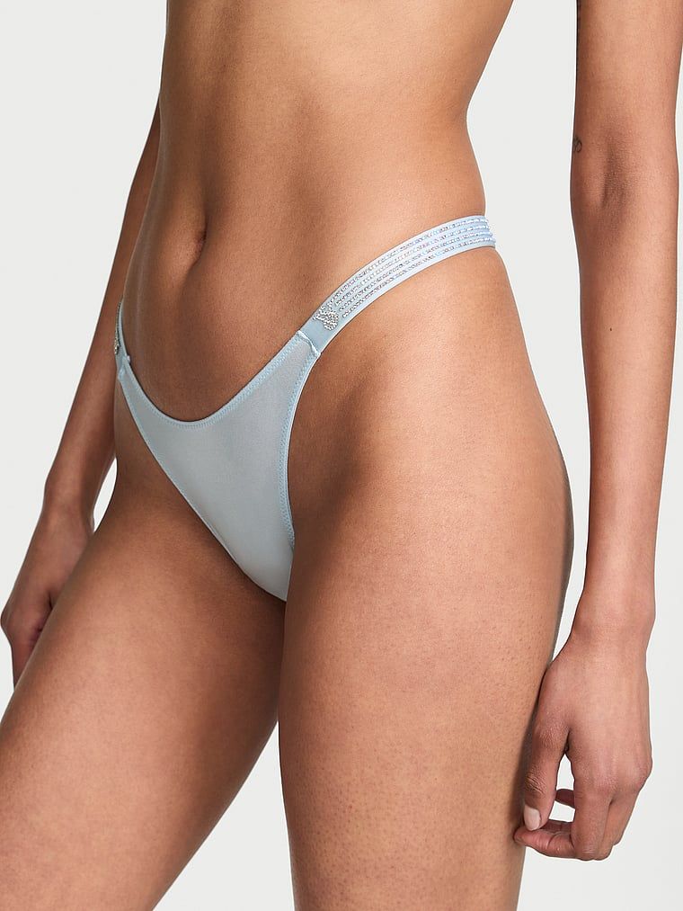 Very Sexy Tanga s ombré proužky a lesklým páskem