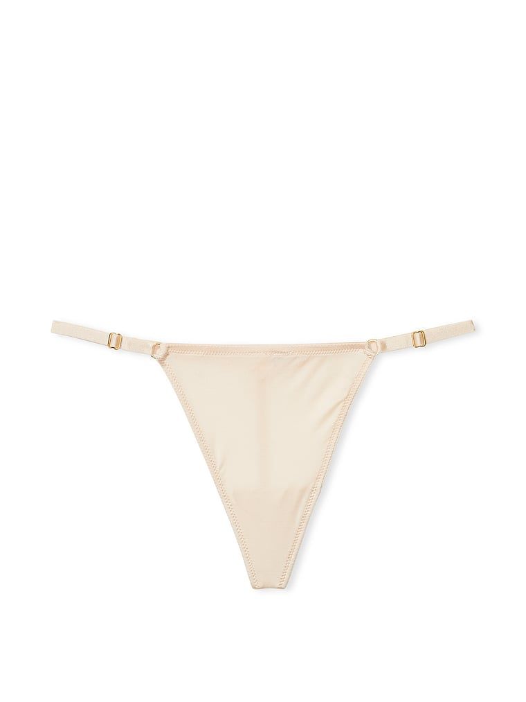 Tanga s nastavitelnými popruhy Hardware. Produkt je béžový a pochází z kolekce Very Sexy.