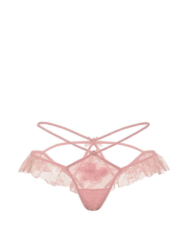 Rosette Reverie kalhotky s otevřenými zády. Produkt je růžové barvy a pochází z kolekce Dream Angels.
