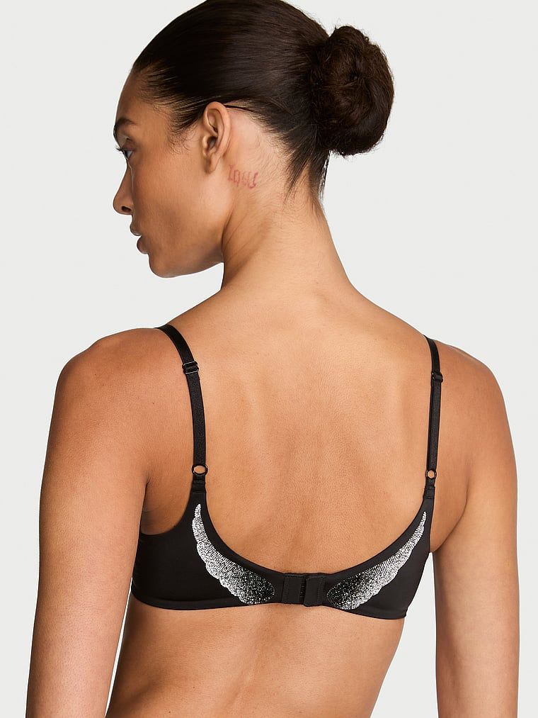 Podprsenka na push-up s křídly Angel Shine. Produkt je černý a pochází z kolekce Very Sexy.