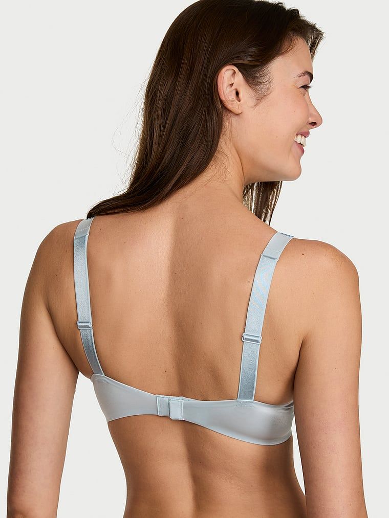Podprsenka na push-up s lesklými ramínky Ombre Shine. Produkt je modré barvy a pochází z kolekce Very Sexy.