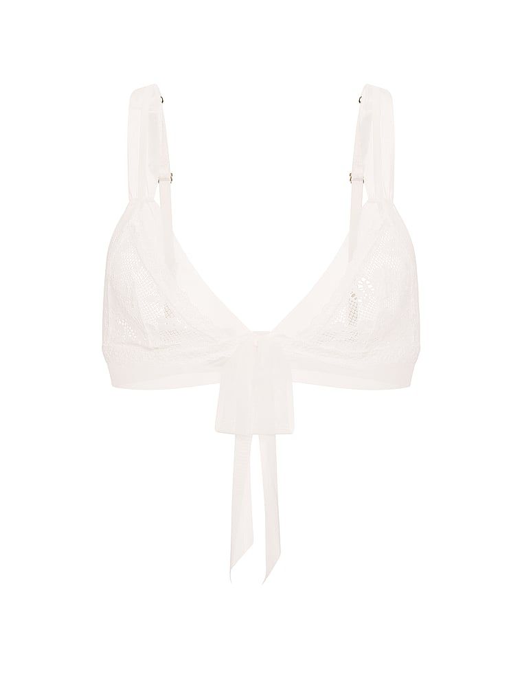 Bralette bralet z krajky a síťoviny Lace Mesh. Produkt je bílé barvy a pochází z kolekce Dream Angels.