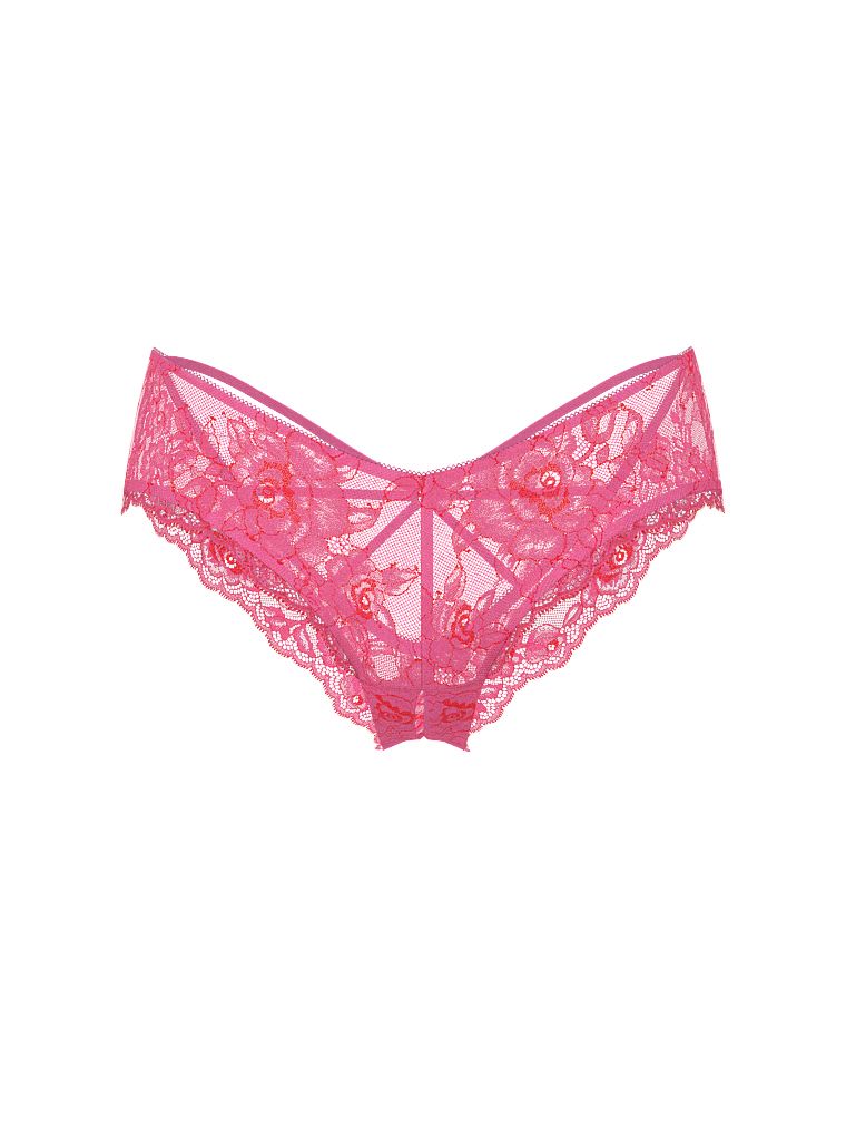 Růžové krajkové kalhotky v rozkroku s páskovým prstenem. Produkt je vícebarevný a pochází z kolekce Very Sexy.