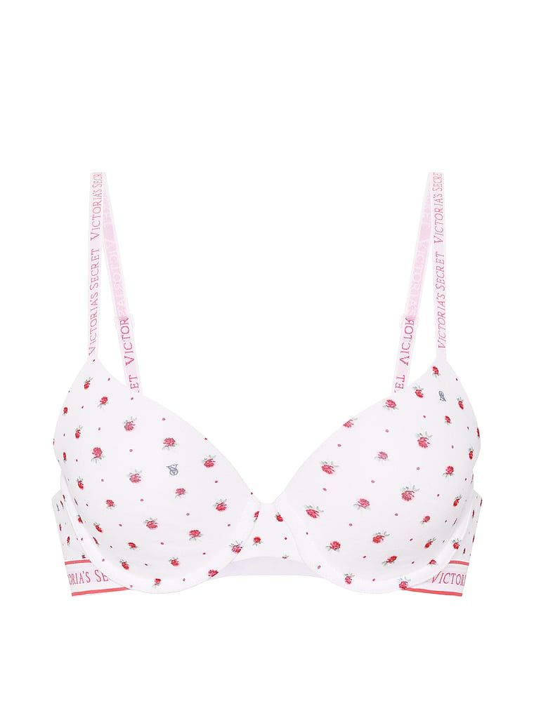 Push-up bavlněná podprsenka Perfect Shape. Produkt je květinové barvy a pochází z kolekce triček.
