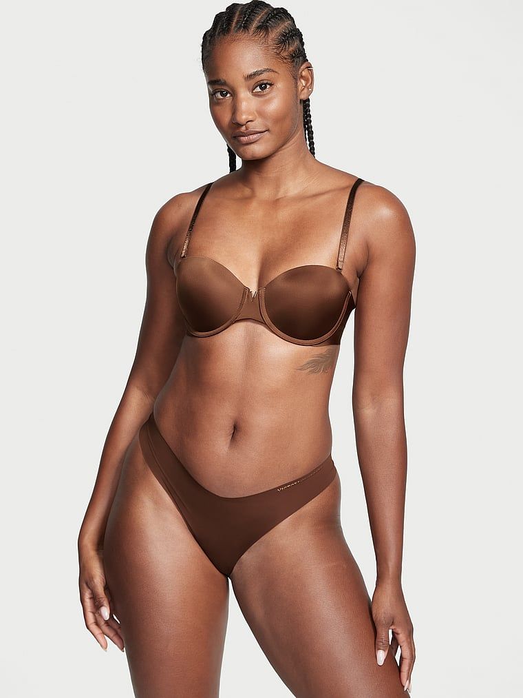 Sexy Illusions Push-up podprsenka bez ramínek. Produkt je hnědý a pochází z kolekce Victoria's Secret Bare.