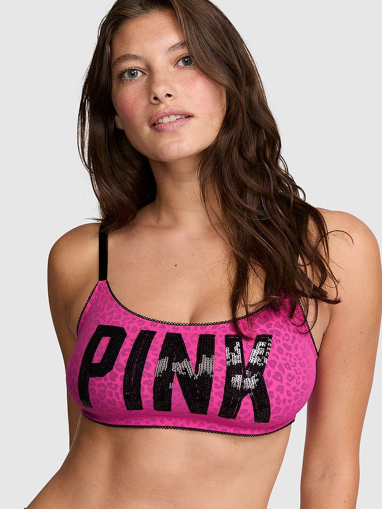 PINK Nevyztužená braletka s kulatým výstřihem PINK Wink™