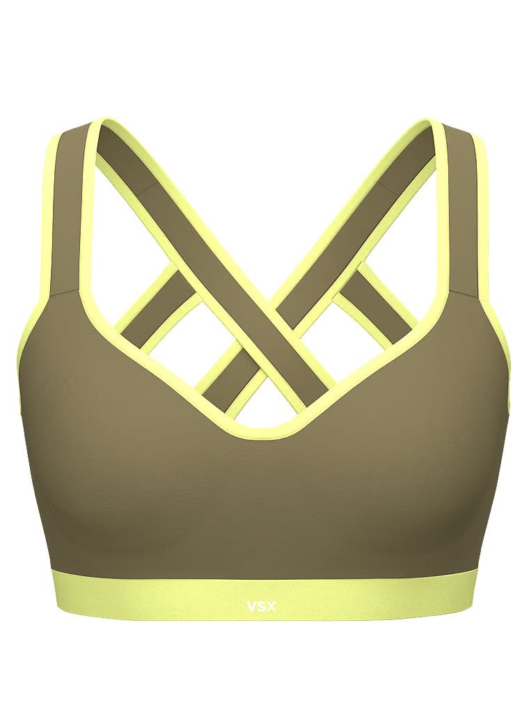 Sportovní podprsenka s ramínky na zádech VSX Incredible Max Strappy-Back. Produkt je zelený a pochází z kolekce VSX.