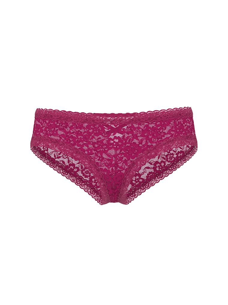 Krajkové kalhotky s ramínky na zádech Blossom Cheeky. Produkt je růžové barvy a pochází z kolekce Lacie.