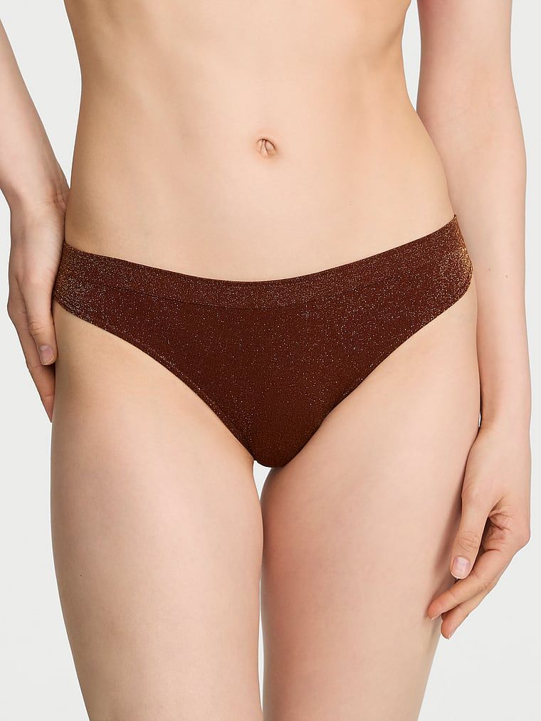 Seamless Bezešvá třpytivá tanga