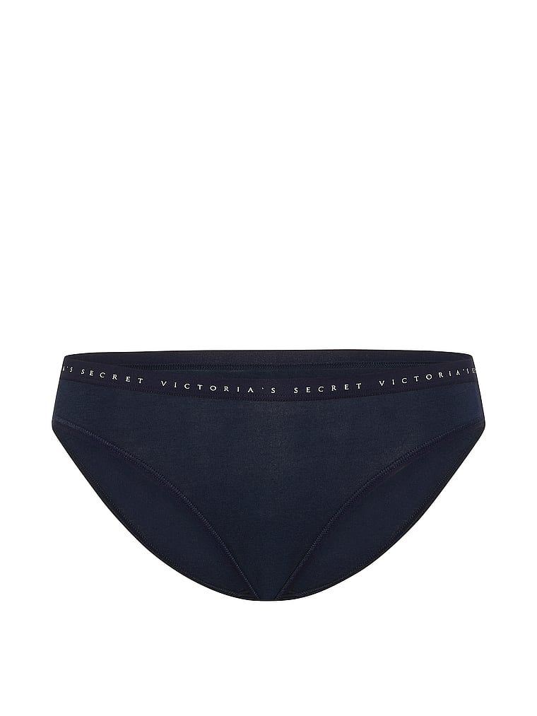 Bavlněné kalhotky hiphugger. Produkt je modré barvy a pochází z kolekce Victoria's Secret.