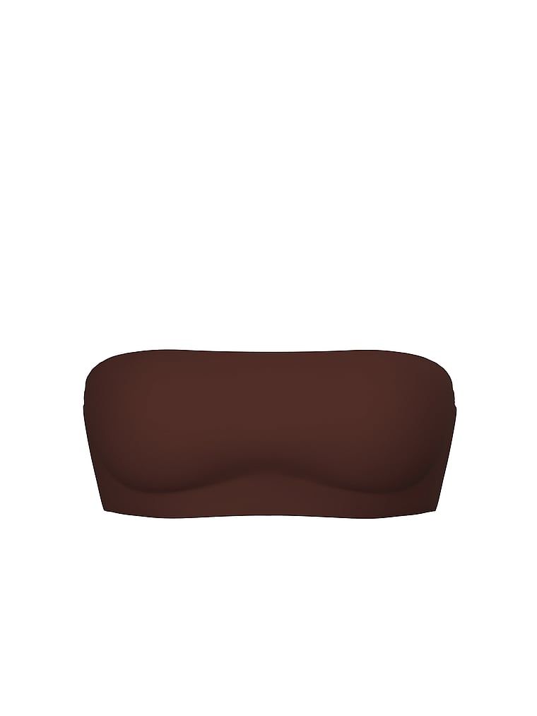 Push-up podprsenka bez ramínek a s kosticemi Perfect Comfort Strapless. Produkt je hnědý a pochází z kolekce Victoria's Secret Bare.
