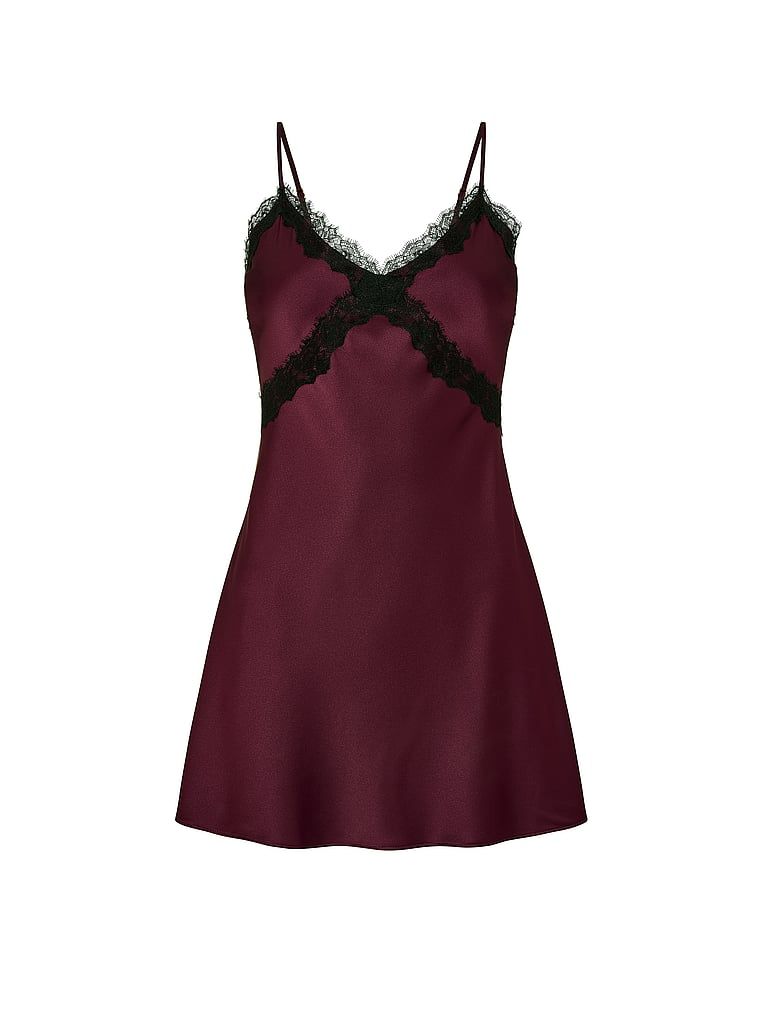 Satenová a saténová noční košile Rose Slip. Produkt je růžové barvy a pochází z kolekce Very Sexy.