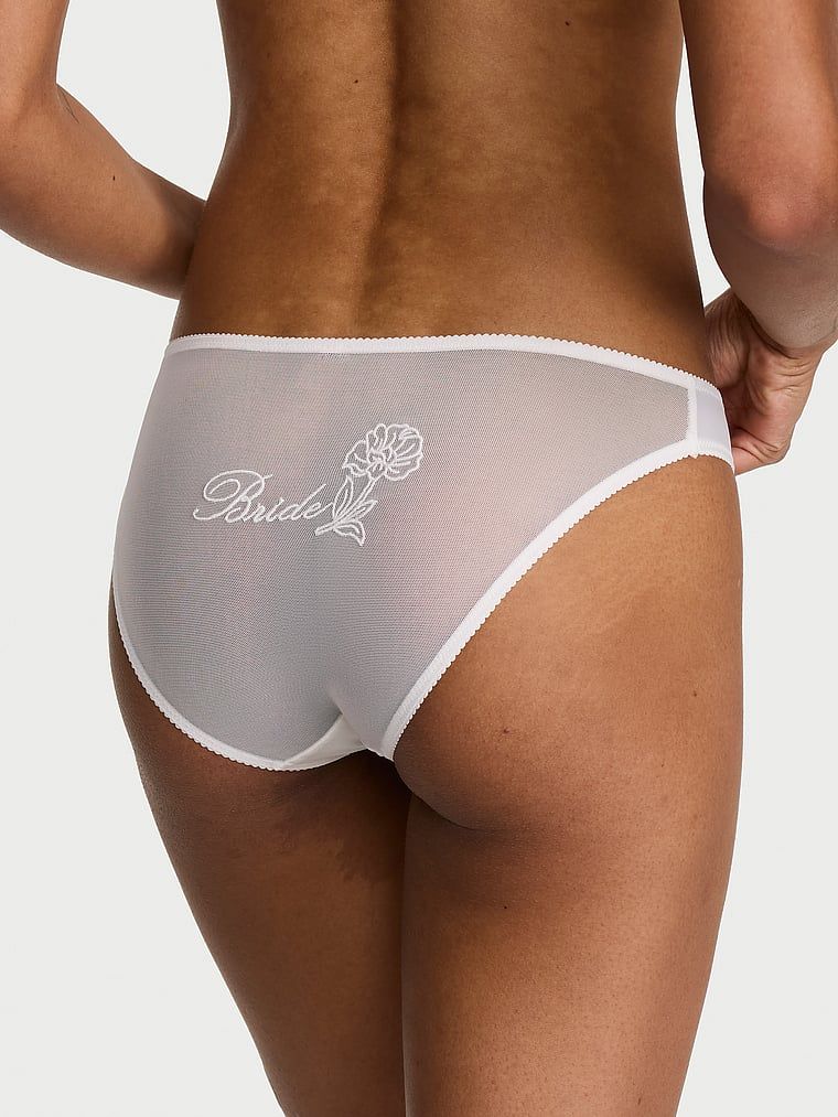 Dream Angels Saténové a síťované bikini kalhotky