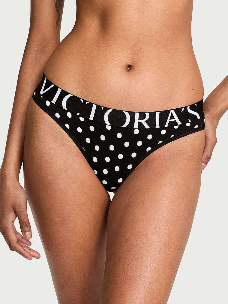 Cotton Bavlněná tanga s velkým logem Exploded Logo