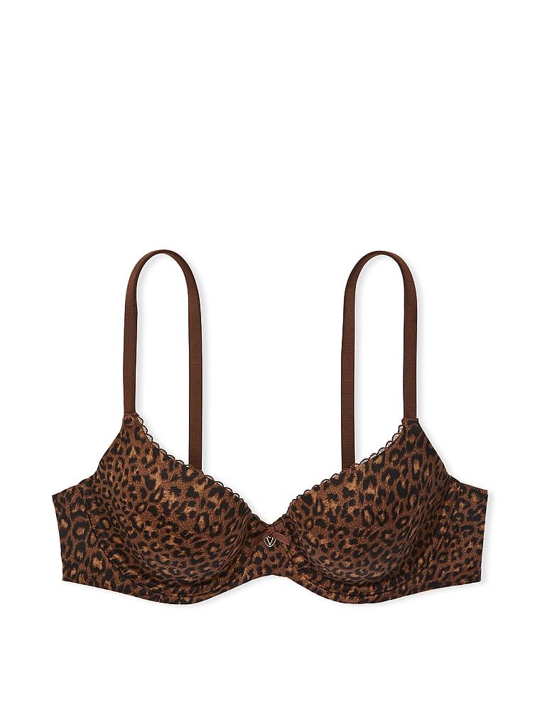 Hladká Demi mírně vyztužená podprsenka. Produkt má vzor se zvířecím motivem a pochází z kolekce Body by Victoria.