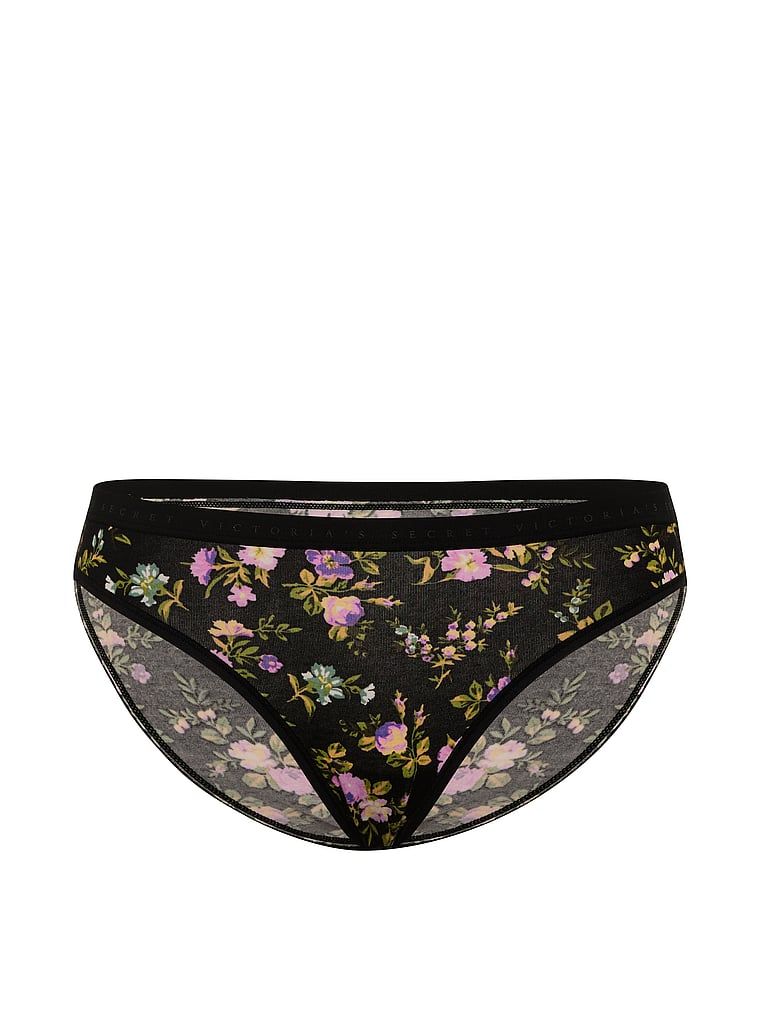 Bavlněné kalhotky v bikinách. Produkt je květinové barvy a pochází z kolekce Victoria's Secret.