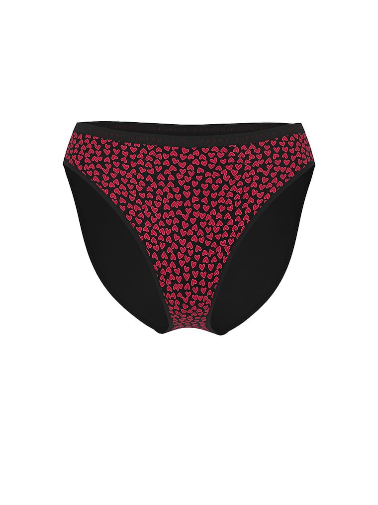 Bavlněné slipy s vysoko střiženými nohavičkami. Produkt je vzorovaný a pochází z kolekce Victoria's Secret.