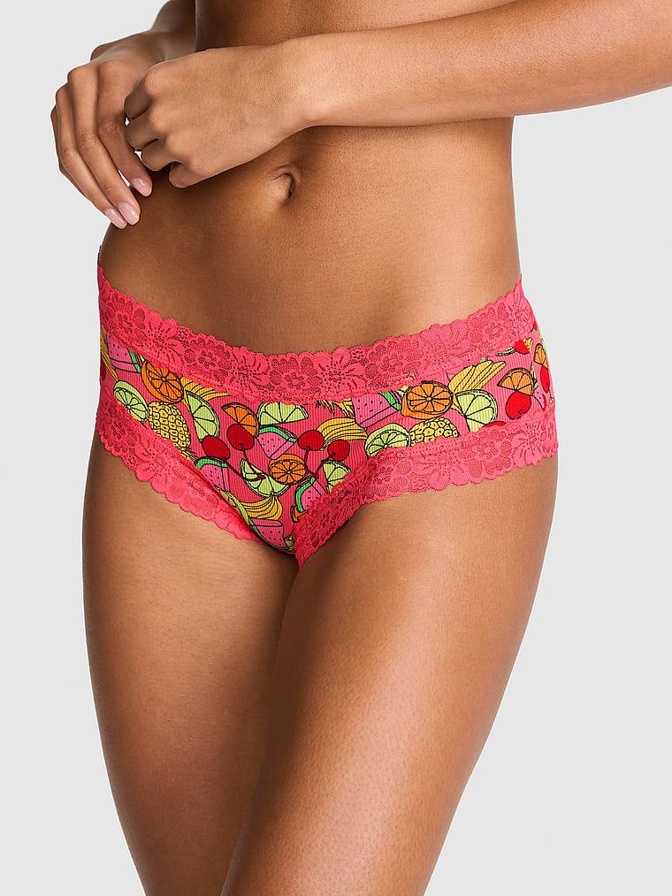 PINK Kalhotky cheeky PINK Wink s krajkou