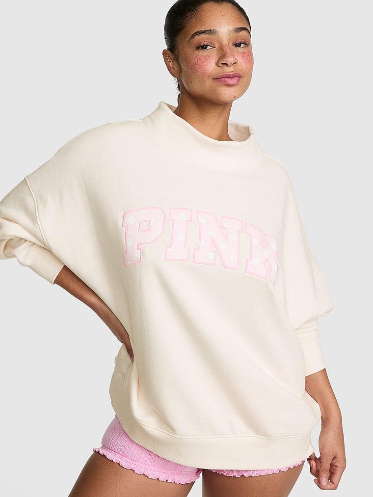 Oversize mikina se stojáčkem Campus Fleece