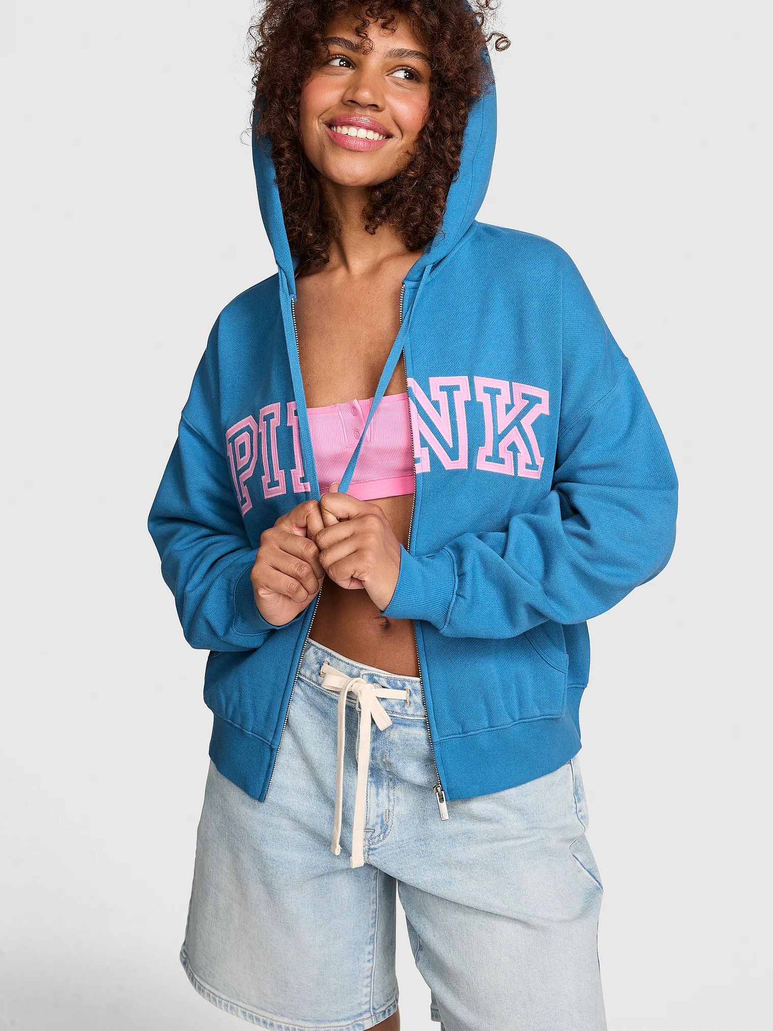 Mikina s kapucí na zip Campus Fleece