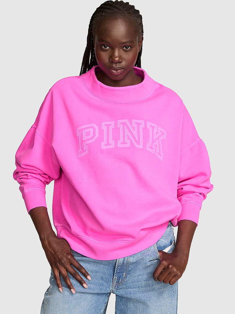 Oversize mikina se stojáčkem Campus Fleece