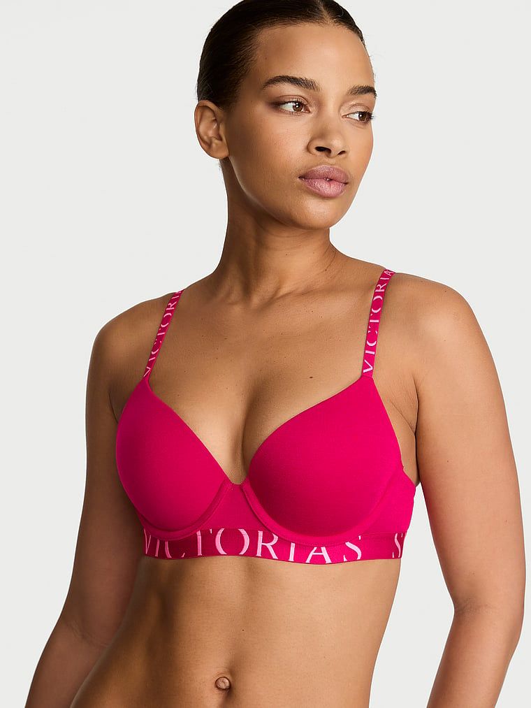 T-shirt Bavlněná push-up podprsenka Perfect Shape s logem