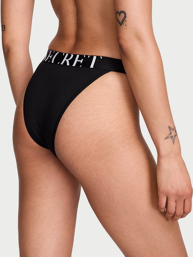 Bavlněné kalhotky ve stylu loga 90s Exploded. Produkt je černý a pochází z kolekce Cotton.