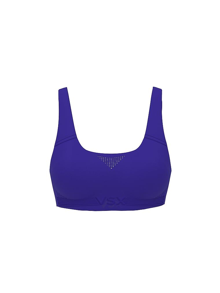 VSX Featherweight Max Sports Bra s maximální podporou. Produkt je modrý a pochází z kolekce VSX.