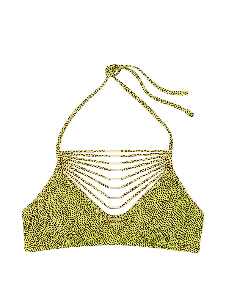 Horní díl plavek VS Strappy Archives. Produkt je vzorovaný a pochází z kolekce Victoria's Secret Swim.