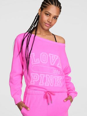 Mikina Campus Fleece™ s odhalenými rameny a žebrovaným lemováním