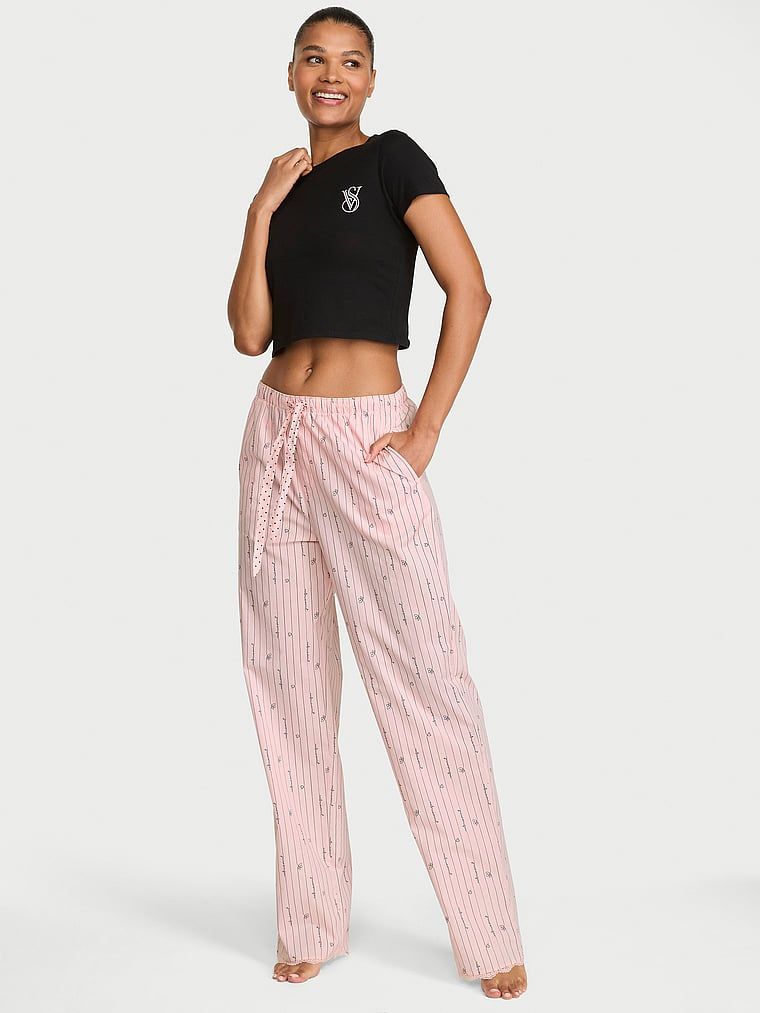 Victoria's Secret Bavlněné pyžamové kalhoty Mix & Match Sleep Heritage