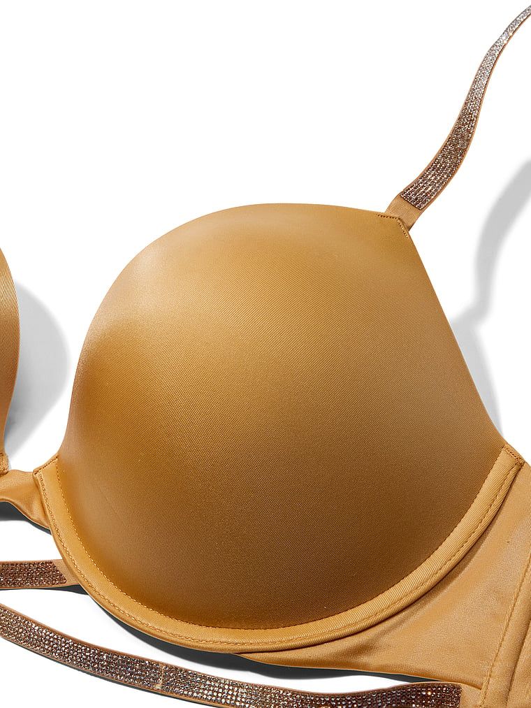 Podprsenka na push-up s lesklými prvky Gradient Shine Cradle. Produkt je hnědé barvy a pochází z kolekce Very Sexy.