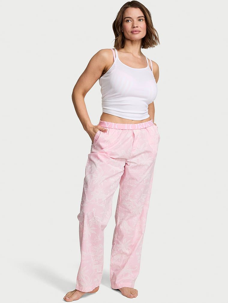 Victoria's Secret Bavlněné pyžamové kalhoty Mix & Match Heritage