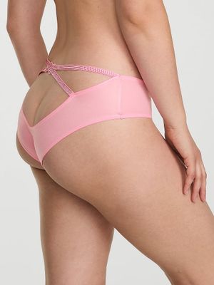 Very Sexy Brazilské kalhotky vzadu do V s třpytivou mašlí