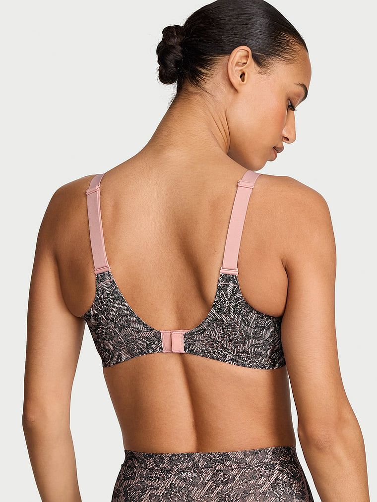 Sportovní podprsenka s výstřihem do V VSX Featherweight. Produkt je vzorovaný a pochází z kolekce VSX.