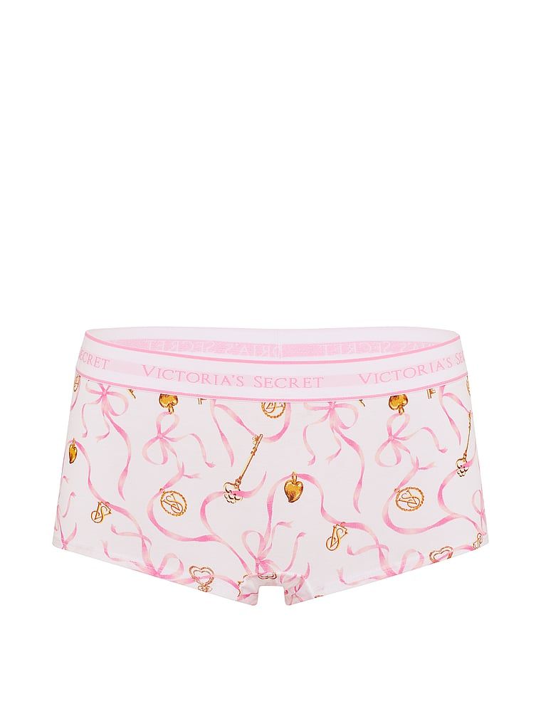 Bavlněné kraťasy s logem v pase Boyshort. Produkt má vzorovanou barvu a pochází z kolekce Cotton.