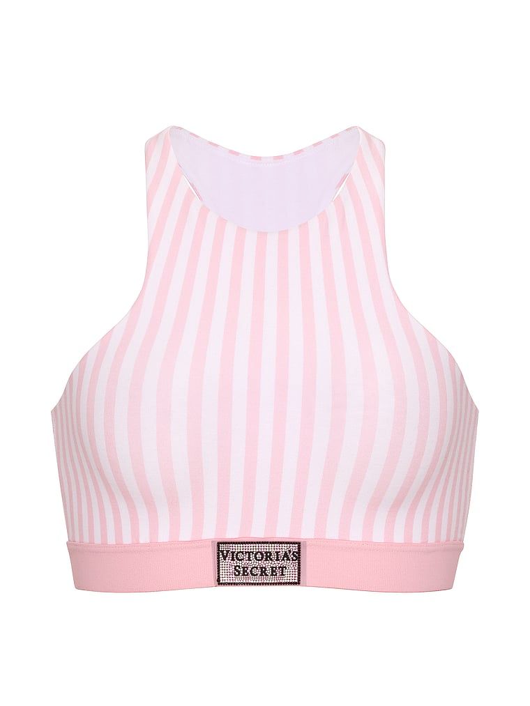 Bavlněná podprsenka s logem Shine Patch. Produkt má vzorovanou barvu a pochází z kolekce triček.
