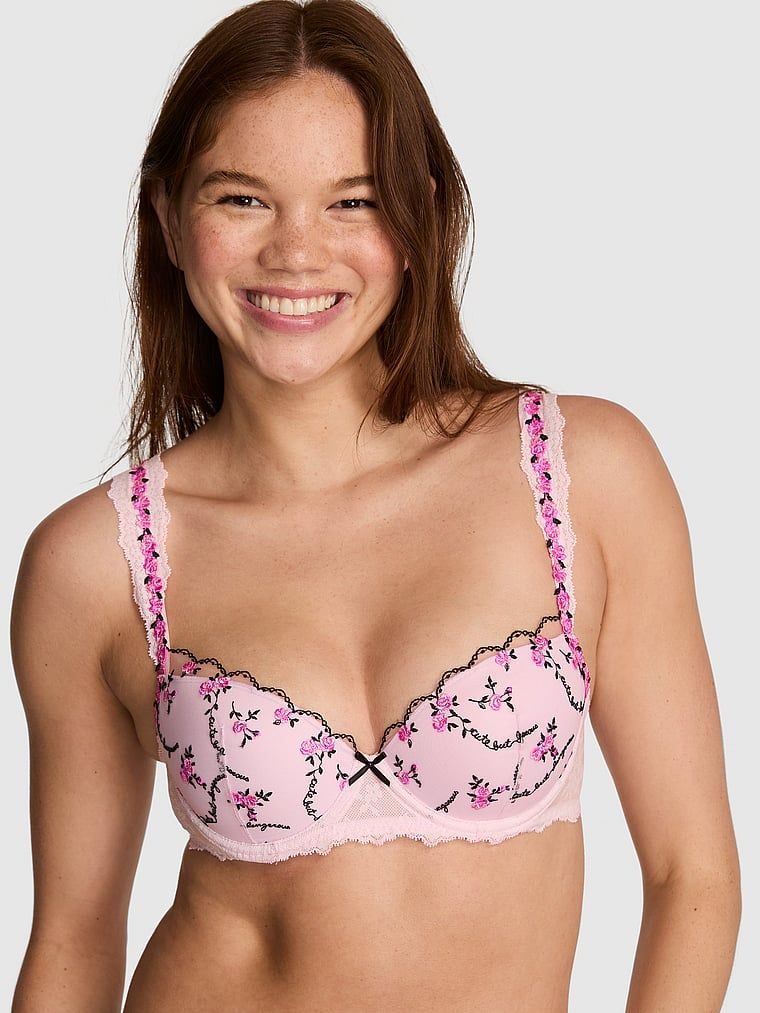 Podprsenka balconette push-up PINK Wink