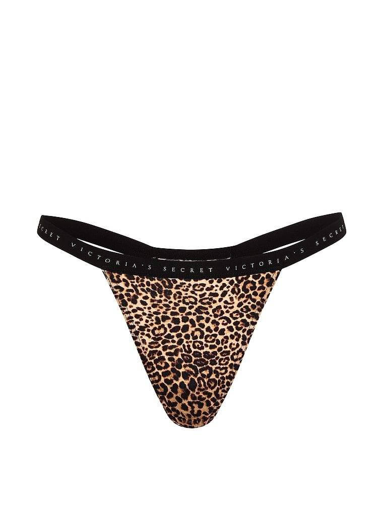 Pružné bavlněné tanga. Produkt je vzorovaný a pochází z kolekce Victoria's Secret.
