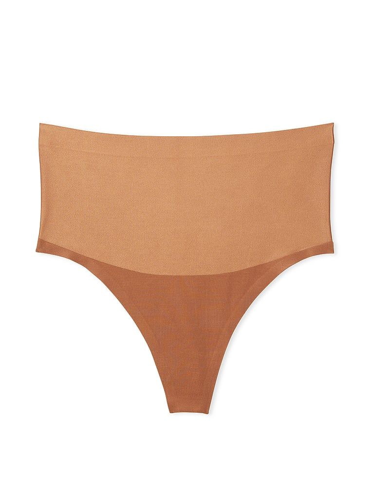 Vyhlazující tvarující tanga s vysokým pasem. Produkt je hnědý a pochází z kolekce Body by Victoria.