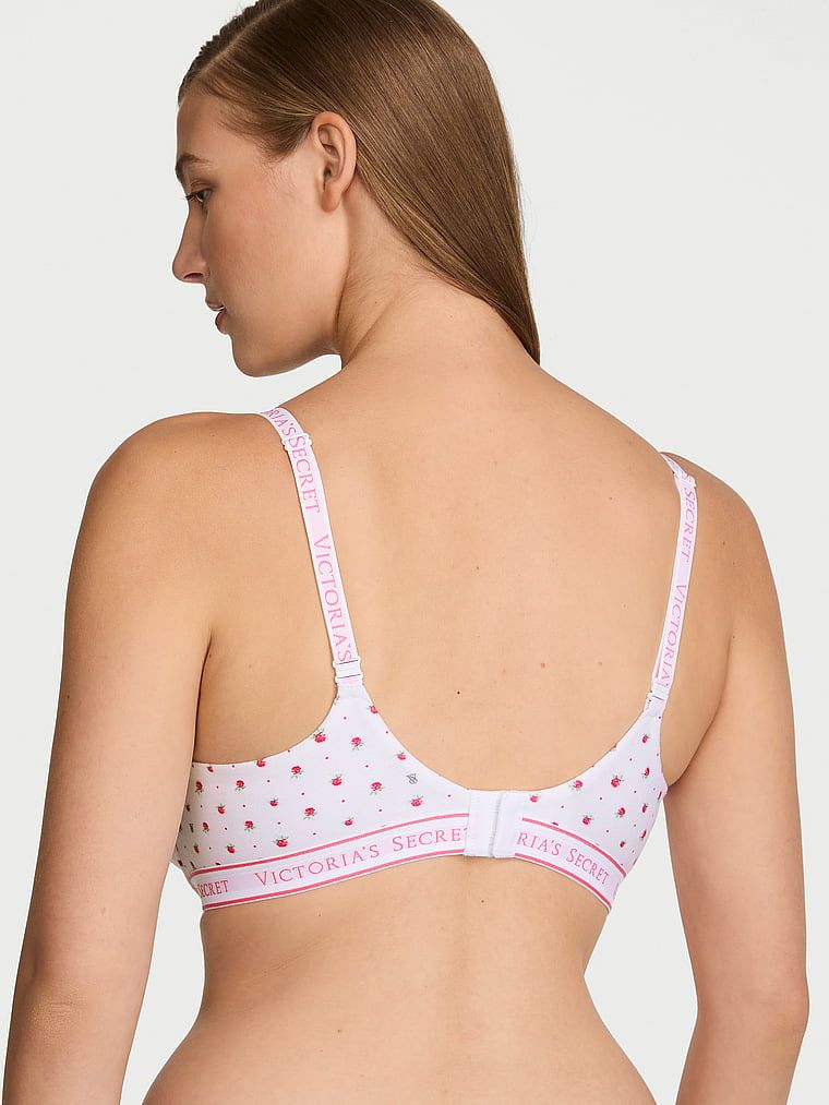 Push-up bavlněná podprsenka Perfect Shape. Produkt je květinové barvy a pochází z kolekce triček.