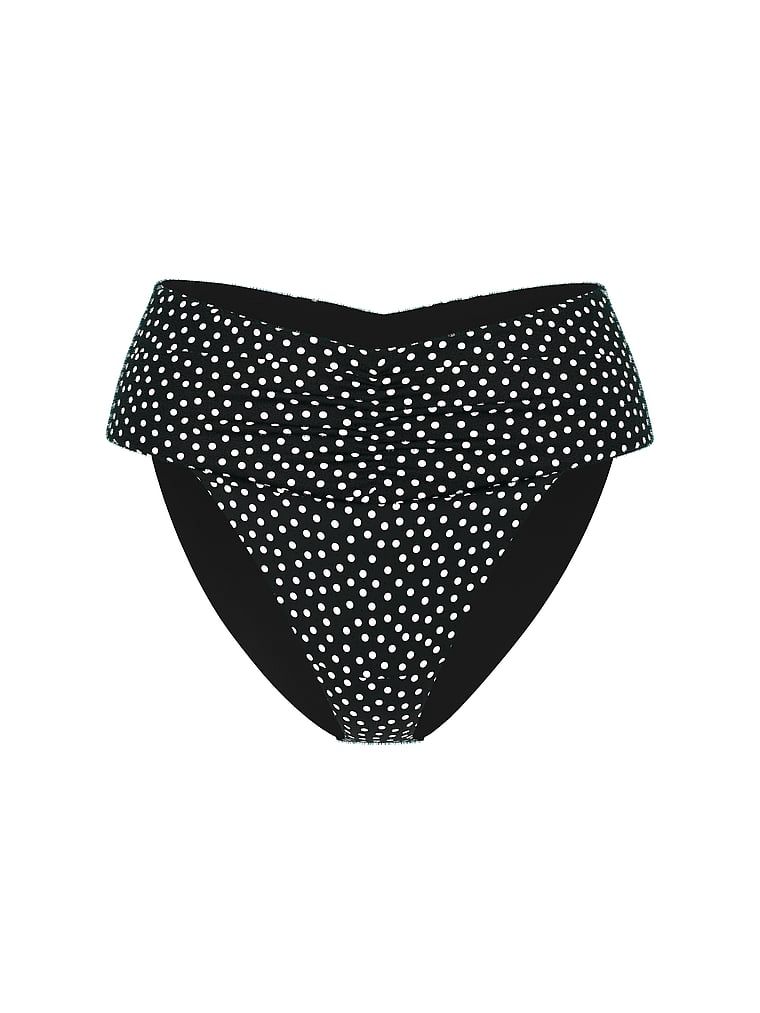 Horní spodní díl bikin s vysokým pasem, Essential Cinched. Produkt je vzorovaný a pochází z kolekce Victoria's Secret Swim.